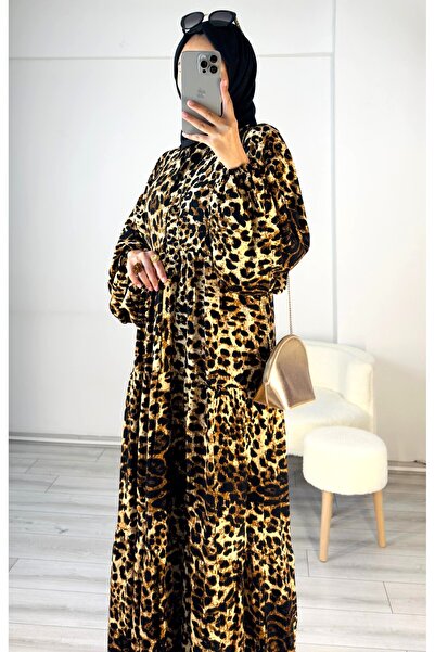 ESRANUR LEOPARD PATTERNED DRESS