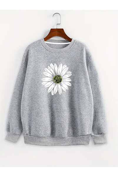 HOFFNUNG Hanorac confortabil cu mânecă lungă cu imprimeu, toamnă/iarnă