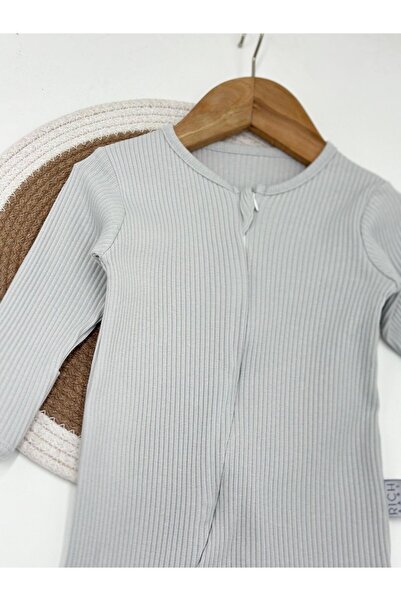 Ege Bebek 3-6-9-12 Months Baby Romper - Seasonal Jumpsuit with Fittings, Zipper and Gloves