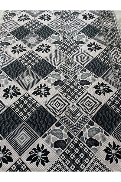 Gereli Home Husă de covor țesut Savan (SERME) (BLACK-POWDER) 200*300