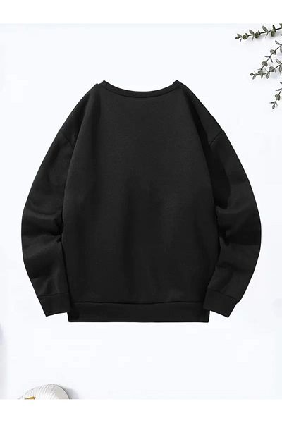 Pink Sky Printed Long Sleeve Comfortable Crew Neck Sweatshirt, Fall/Winter