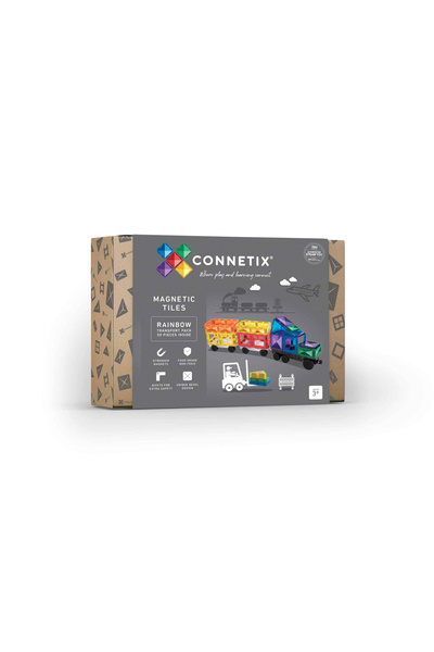 Connetix Μαγνητικά πλακάκια Σετ μαγνητικών κατασκευών, 50 τεμάχια αυτοκινήτου