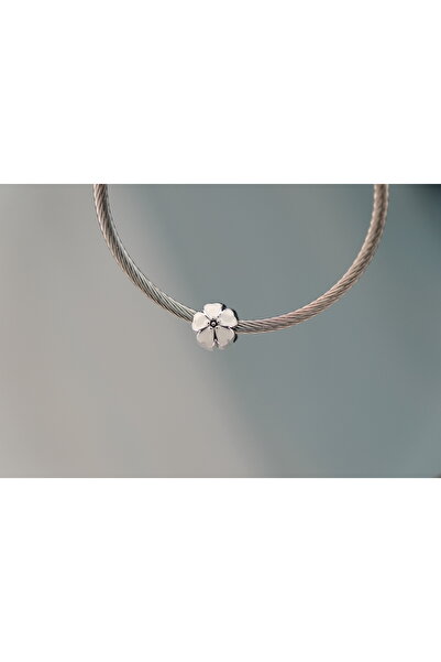 CYB STUDİO Flower Figured Stainless Steel Charm