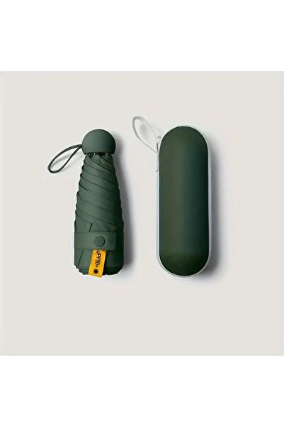 Elioure Kapsül Cep Çanta Kılıflı Şemsiye - 50 UPF güneş koruyuculu şemsiye