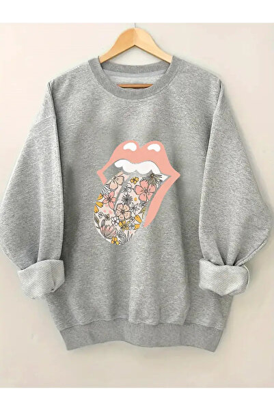 HOFFNUNG Hanorac confortabil cu mânecă lungă cu imprimeu, toamnă/iarnă