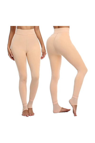 SAUNA SUIT Unisex Χειμερινό βελούδινο κορσέ κολάν - Συγκεντρώνει, μαλλί και ζεστό, χρώμα σάρκας