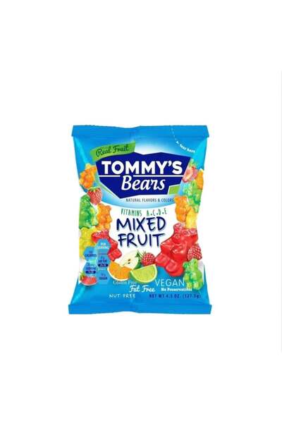Tommy's Bears Vegan Jelibon 128gr - Karışık Meyveli