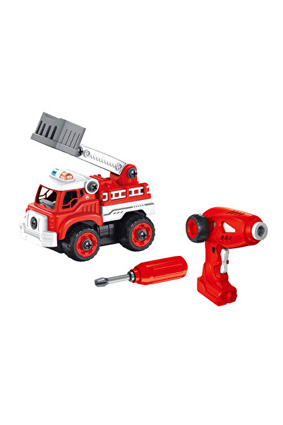 Buki France Set constructie cu surubelnita - Masina de Pompieri cu telecomanda