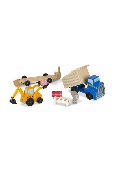 Melissa & Doug Set de joaca Utilaje de constructii din lemn