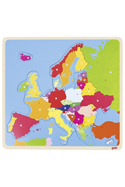 Goki Puzzle din lemn Harta Europei