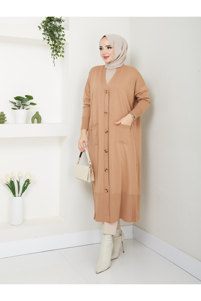 MODAMÜNASİP سترة صوفية رائعة وناعمة وخفيفة الوزن بأكمام الخفافيش