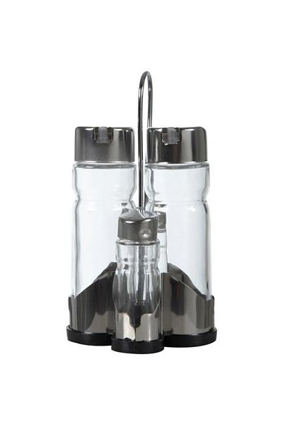Mudo Concept 5Five Oil and Salt Shaker Set of 4 - with Metal Stand