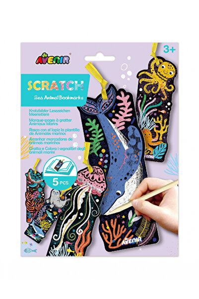 AVENİR Σετ ξυσίματος - Σημάδια βιβλίων - Θαλάσσια ζώα