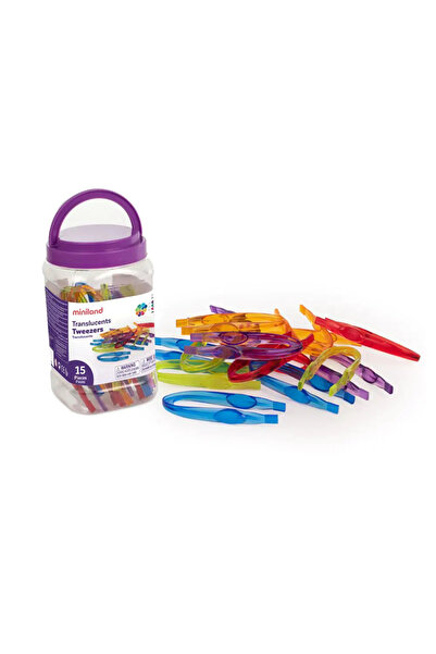 Miniland Set 15 Pensete Translucide Pentru Dezvoltarea Motricitatii