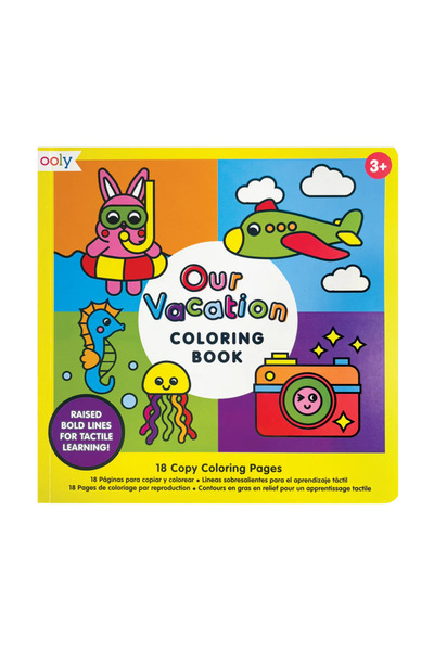 Ooly Carte de colorat cu contur reliefat - Our Vacation