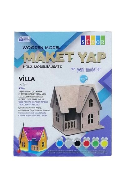 Airfix Südor Wooden Model Villa Painting Set 14x11x12cm N:md2-04