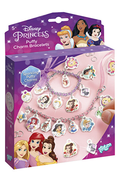 Totum Set creativ DIY Bratari cu pandantive moi 2D cu slipici, Disney Princess