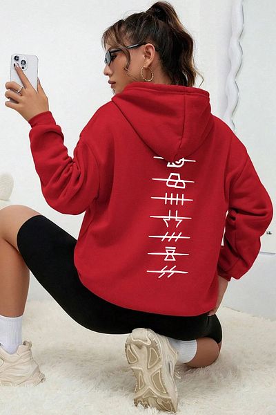 mw memowear Унисекс суитшърт с червена тематика на нинджа Акацуки