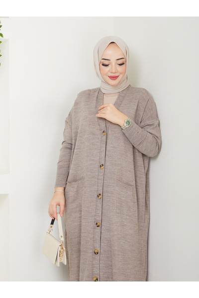 MODAMÜNASİP Υπέροχη μαλακή και ελαφριά πλεκτή ζακέτα με μανίκια νυχτερίδας