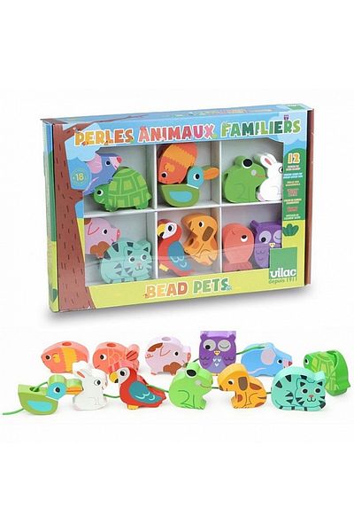 Vilac Animal Beads with String - Educational Toy for Children