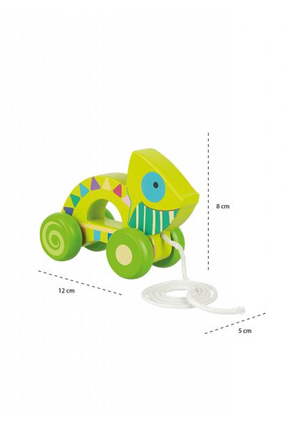 Orange Tree Toys Παιχνίδι τράβηγμα χαμαιλέοντα,