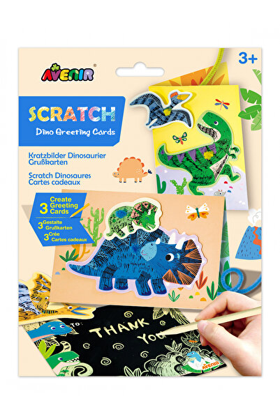 AVENİR Set de razuit si realizat Felicitari - Dinozauri