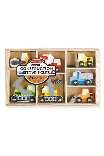 Melissa & Doug Σετ 7 ξύλινων οχημάτων πολλαπλών χρήσεων