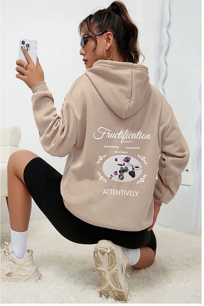 mw memowear Unisex Fructification εμπριμέ μπεζ φούτερ