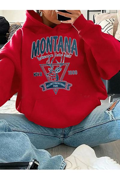 halowear Унисекс суитшърт с щампа Montana NO: 9