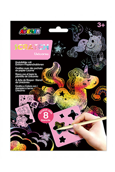 AVENİR Set de razuit cu sabloane - Unicorni