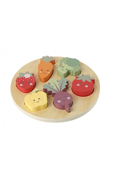 Orange Tree Toys Παζλ με φρούτα και λαχανικά,