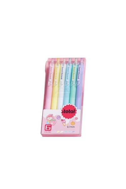 ITOTAL Set 6 pixuri cu gel, culori pastel, Macarons