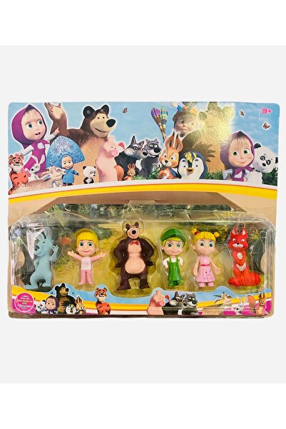 Maşa ve Koca Ayı Maşa İle Koca Ayı Figür Seti 6’Lı