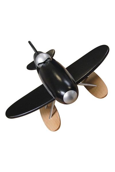 Vilac Avion din Lemn Retro - Negru