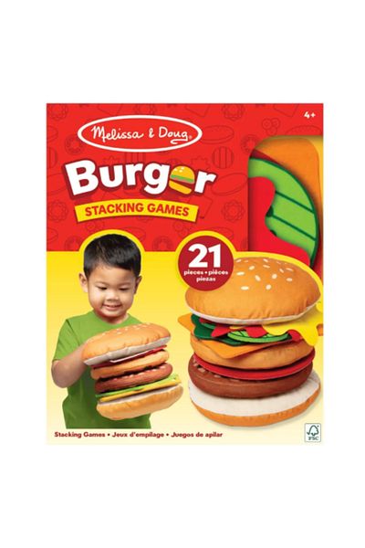 Melissa & Doug Educational stacking and matching game Giant Burger