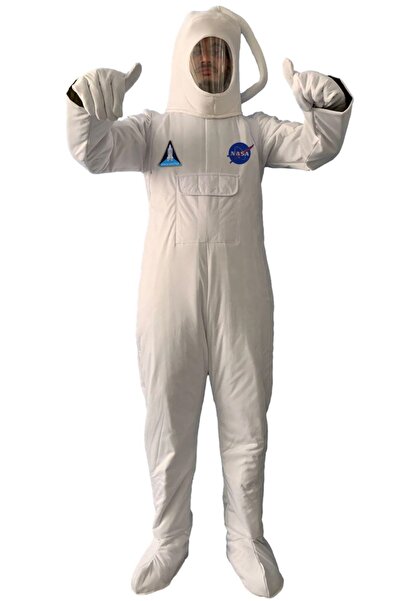 Kostüm Sarayı Adult Astronaut Costume with Nasa and Space Shuttle Logo