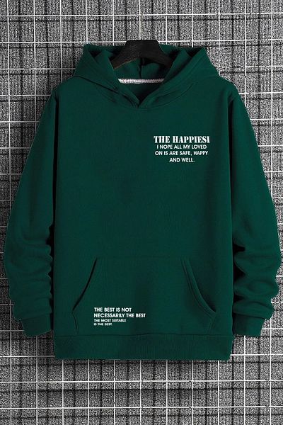 yueswear Unisex The Happies Printed Green φούτερ