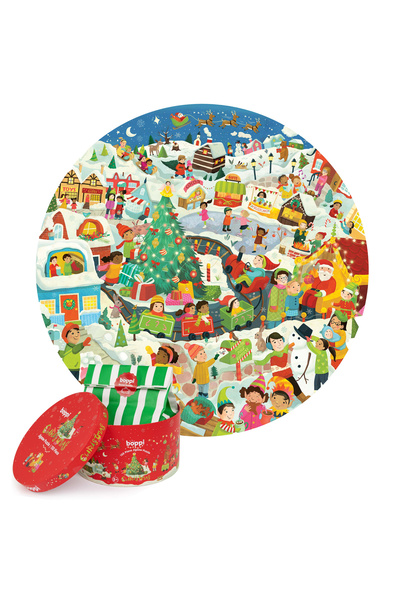 boppi Puzzle rotund, 150 piese, Boppi - tematica de iarna