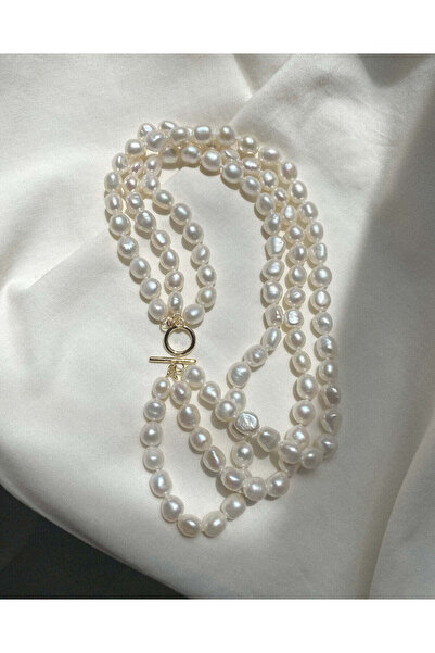 babel Gerçek Choker Arpa İnci Sertifikalı Kolye