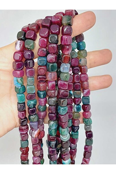 Yasamtohumu Ahat kamen u obliku kocke, raspon 6-7 mm, niz (54440)