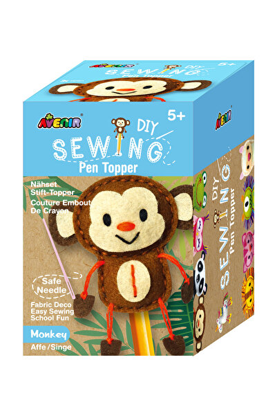 AVENİR Set de cusut DIY - decoratiune topper pentru creion - Maimuta