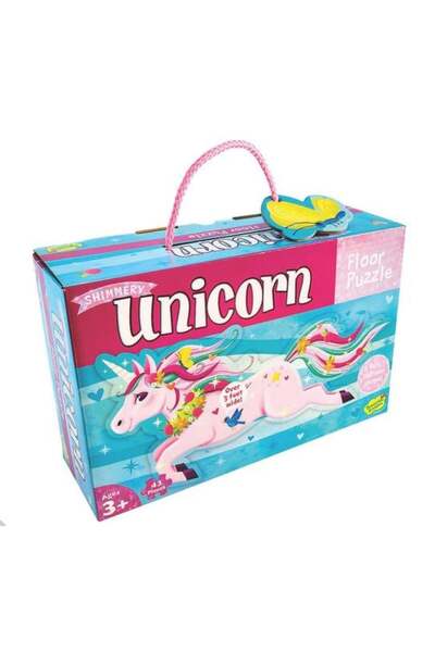 Peaceable Kingdom Unicorn Floor Puzzle - puzzle de podea in forma de unicorn