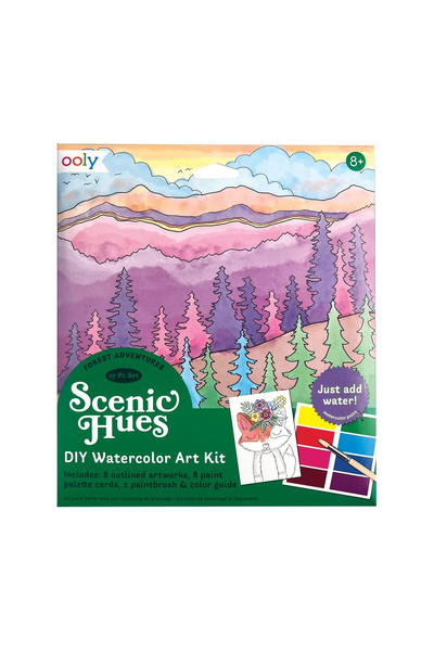 Ooly Set artistic cu acuarele DIY - Scenic Hues - Aventura in padure