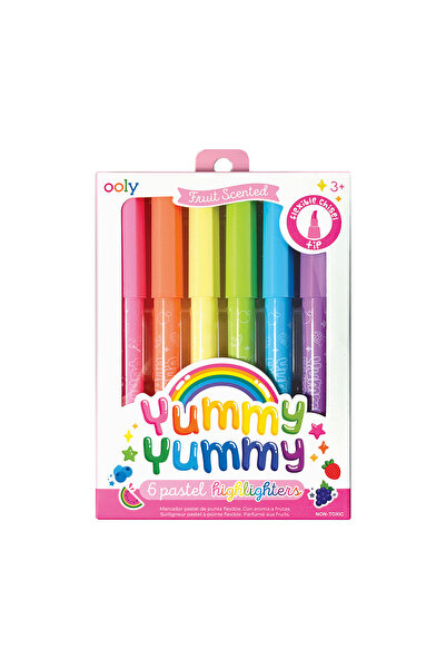 Ooly Markere parfumate Yummy Yummy cu varf flexibil - Set de 6,