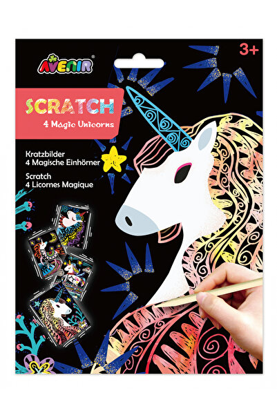 AVENİR Σετ ξυσίματος - 4 Μαγικά μονόκερα