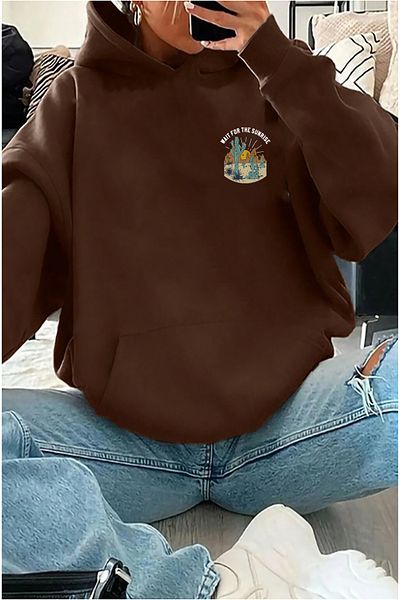 memowear Унисекс суитшърт с кафява тематика и мотиви на Arizona Col