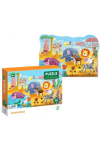 Dodo Puzzle - Minunatele animalute din Africa ( 60 piese)