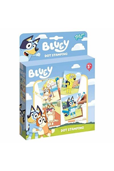 Totum Set Creativ Cu Markere Rotunde Si Planse, Bluey,