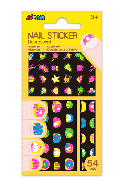 AVENİR Stickere pentru unghii fosforescente - Cookie
