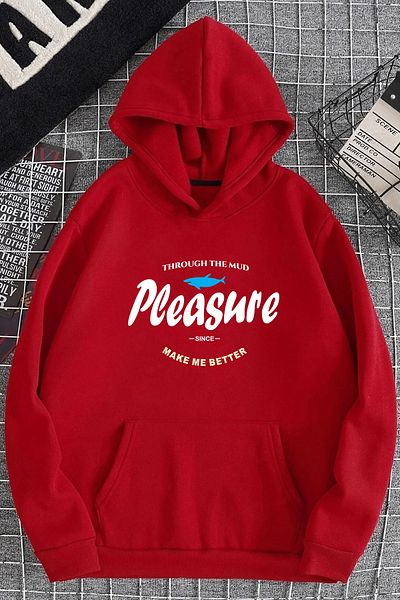 halowear Унисекс суитшърт с принт PLEASUR -Since-